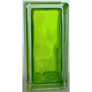 Стеклоблок Vitrablock Волна 11,9x9x8 см цвет тархун