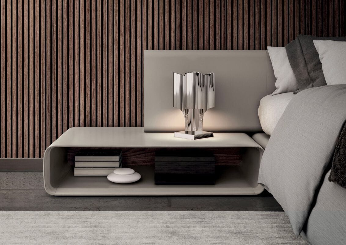 Кожаная двуспальная кровать со встроенными тумбочками i 4 Mariani ARCH-00083569 - Вид №4