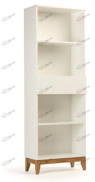 Woodman Открытый книжный шкаф из меламина Blanco 123208008012