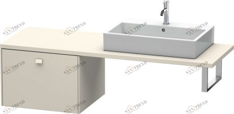 BR513309191 Brioso Шкафчик для консоли Серо-коричневый декор Duravit