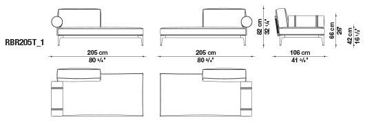 B&B Italia Outdoor Садовый диван из ткани Ribes sun-id-1376014 - Вид №29