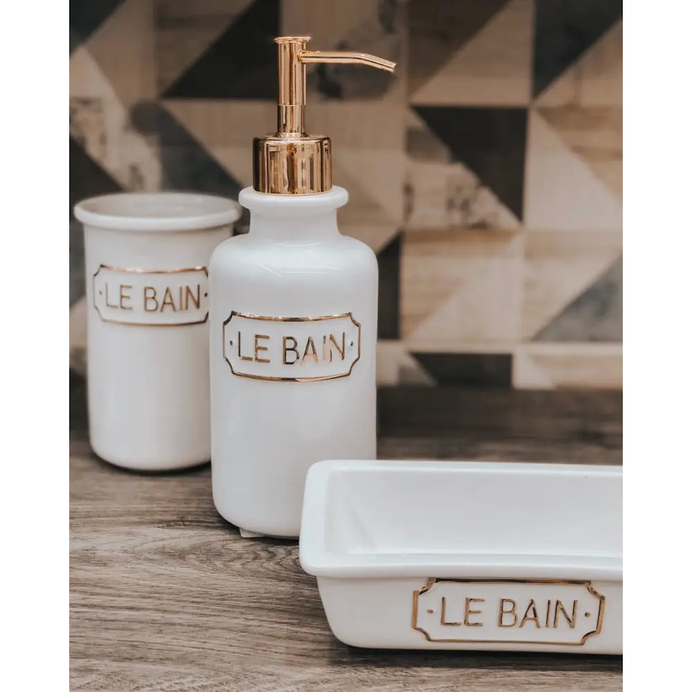 Дозатор для жидкого мыла Wess Le Bain Blanc цвет золотой STLM-2209868 - Вид №3