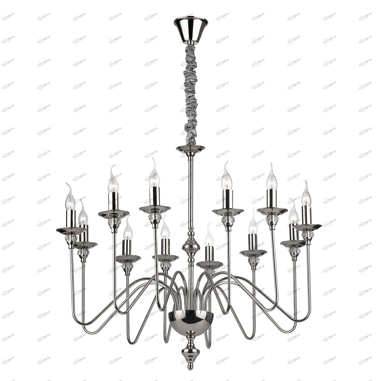Подвесная люстра Ideal Lux Artu SP12 IDEAL LUX ДИЗАЙНЕРСКИЕ, ARTU 057248 Белый;серебро 