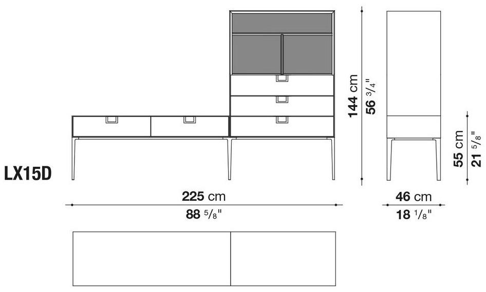 Maxalto Буфет из лакированного дерева с ящиками Alcor sun-id-1366871 - Вид №8