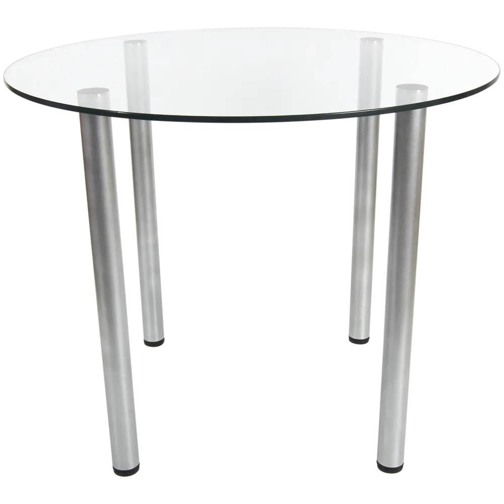 Стол кухонный круглый Delinia Версаль 4 персоны 90x90 см стекло Кухонный стол STLM-2127929 - Вид №1