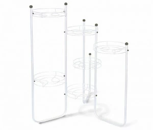 Подставка для цветов Kaskad 3 бело серая SHEFFILTON ПОДСТАВКИ ДЛЯ ЦВЕТОВ 014987 Белый;серый