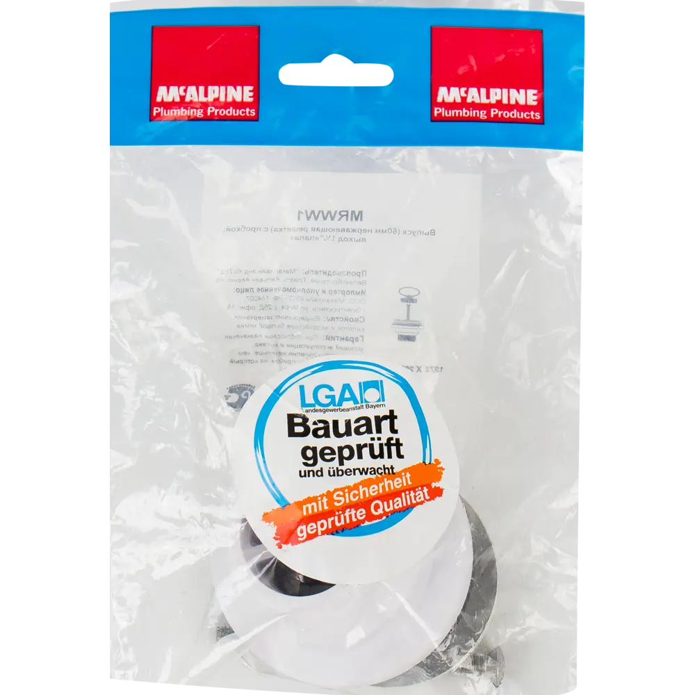 Выпуск для сифона для раковины 60 мм с решеткой Mcalpine хром STLM-2162746 - Вид №2