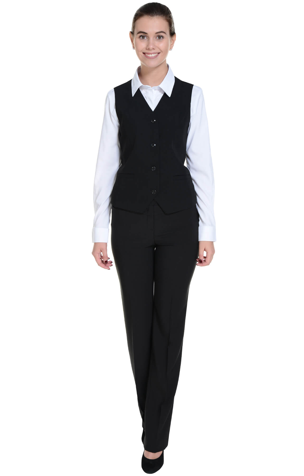 62871 Жилет  женский BLACK El-Risto  Одежда для официантов  размер 42  - Вид №6