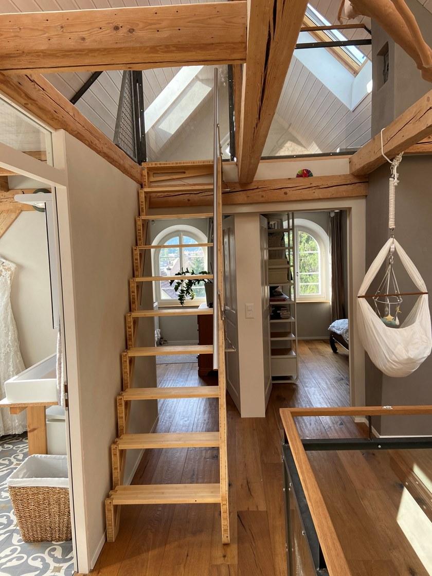 Bcompact Выдвижная лестница из дерева  Bhs-01  - Вид №29