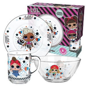 288529 Surprise! "Dollsaregogo" Набор посуды в подарочной упаковке (3 предмета) L.O.L.