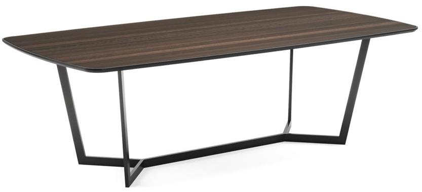 PRADDY Овальный обеденный стол из лакированного дерева в современном стиле  Ml181  - Вид №1