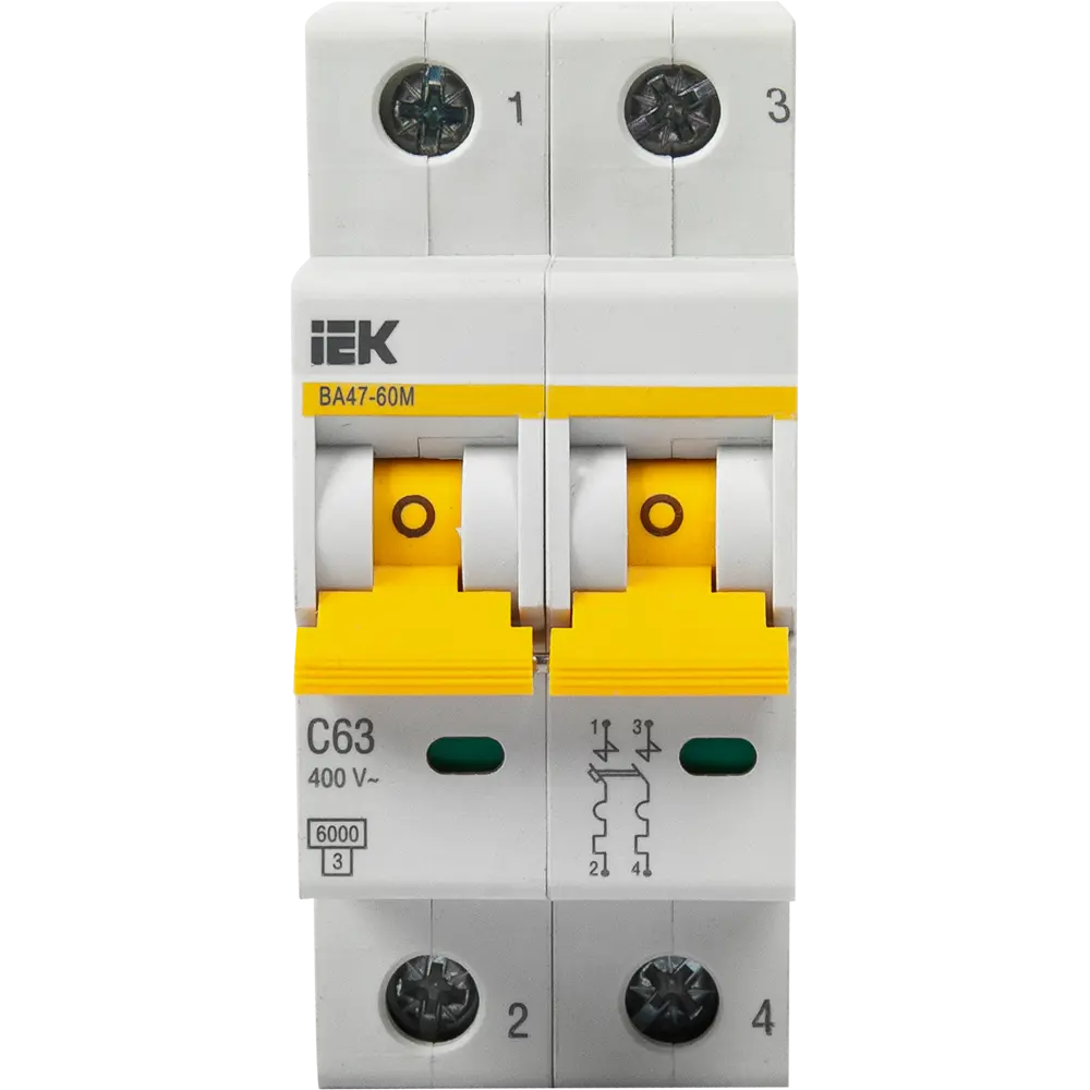 Автоматический выключатель IEK ВА47-60M 2P C63 А 6 кА 89162773 STLM-2093021  - Вид №3
