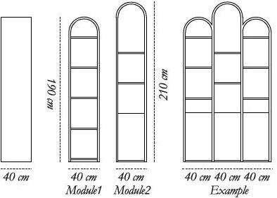 Scarlet Splendour Книжный шкаф отдельно стоящий модульный Vanilla noir sun-id-1358772 - Вид №10