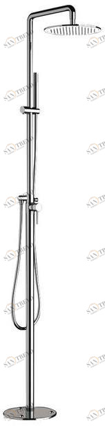 Remer Rubinetterie Напольная душевая стойка из хромированной латуни с переключателем и ручным душем Minimal 331 n2