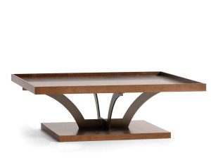 Деревянный журнальный столик с подносом