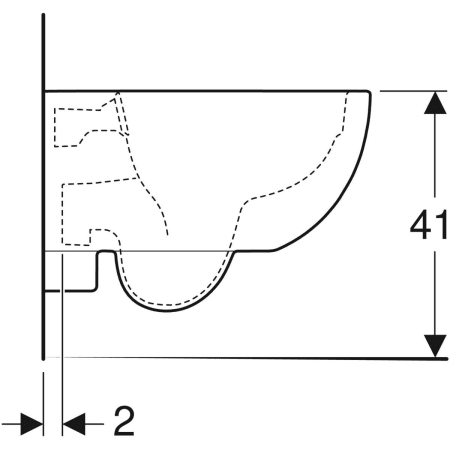 500.377.01.1 Подвесной унитаз настенный Белый Geberit  Германия  - Вид №4