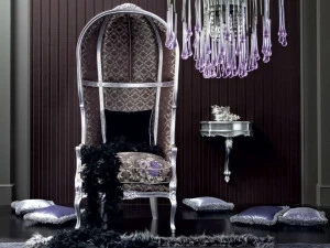 Modenese Gastone Кресло из ткани с подлокотниками с высокой спинкой Casanova 12428