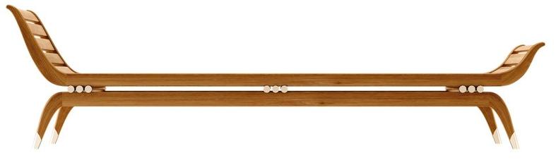 ASTELLO Садовая кушетка из тика Jonquille Jq.slf.l1 - Вид №2