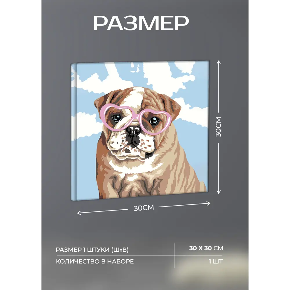 Картина на холсте Розовые очки 30x30 см FBRUSH STLM-2130904 - Вид №3