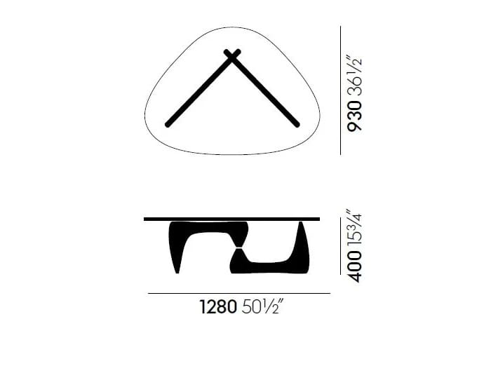 Журнальный столик из дерева и стекла In Stock Vitra ARCH-00065164 - Вид №5