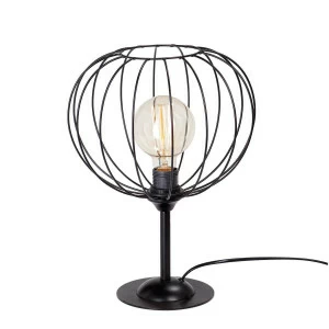 Настольная лампа черная с круглым металлическим абажуром Vitaluce V4349-1/1L VITALUCE ИНТЕРЬЕРНЫЕ 328973 Черный