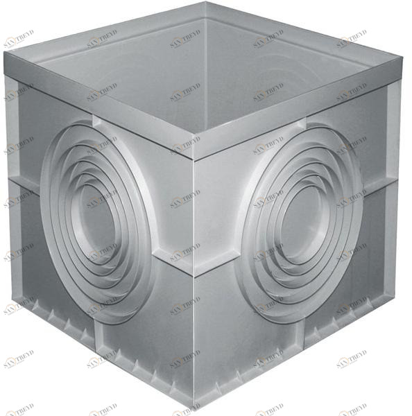 First Corporation Традиционный серый монолитный колодец из полипропилена First plast Pz55