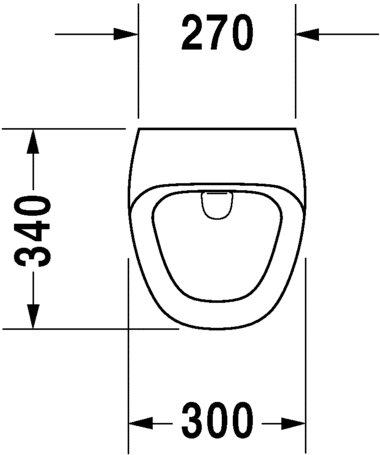 2804300000 Настенный писсуар, уринал с мушкой Duravit Durastyle - Вид №3