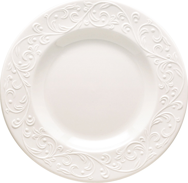 10525054 Lenox Тарелка акцентная Lenox "Чистый опал, рельеф" 24см Фарфор 