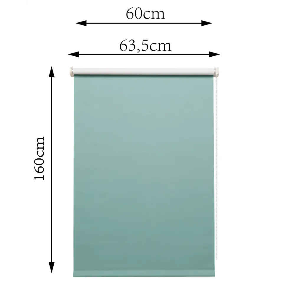 Штора рулонная блэкаут Inspire Santos 60x160 см бирюзовая Celadon 2 82688269 STLM-2107663 - Вид №9