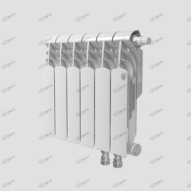 Биметаллический радиатор с нижним правым подключением Vittoria 350 VD - 4 секции Royal Thermo sun-id-646049