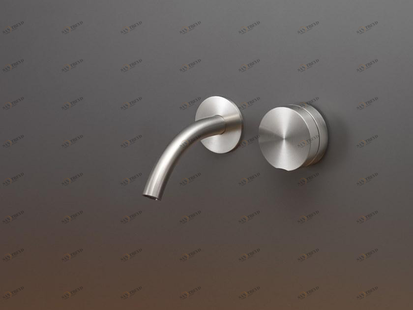 Ceadesign Смеситель для умывальника настенный из нержавеющей стали на 2 отверстия Giotto plus Gio 70
