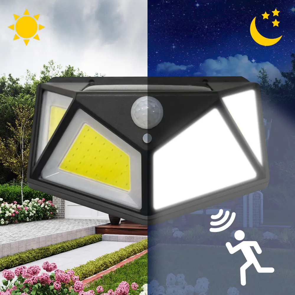 Светильник светодиодный уличный Duwi Solar LED на солнечных батареях 10Вт 6500К 600Лм IP65 датчик движения черный STLM-2184181 - Вид №3