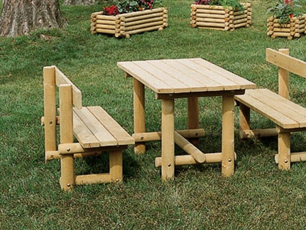 Деревянный стол для общественных мест INDUSTRIA LEGNAMI TIRANO Монтана дерево ARCH-00052900 - Вид №1