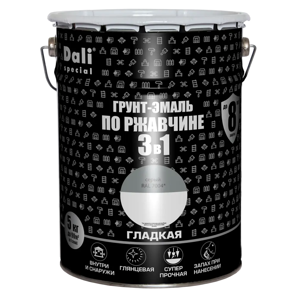 Грунт-эмаль 3 в 1 DALI - защита металла от коррозии 84584238 STLM-0052322 - Вид №1