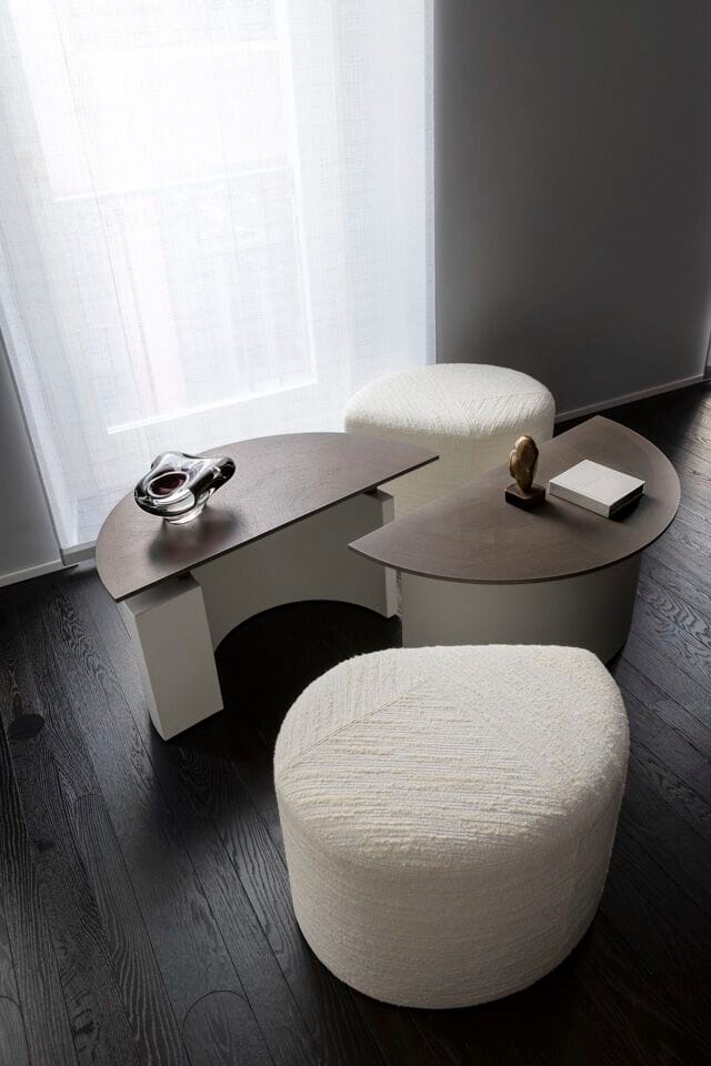 Модульный журнальный столик из кожи и HPL Giorgetti Tiber &amp ARCH-00104725 - Вид №3