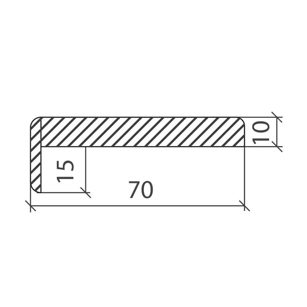 Телескопический наличник RUMАX 2400x70x10 мм эмаль серый (5 шт.) 89438736 RUMAX STLM-1580926 - Вид №2