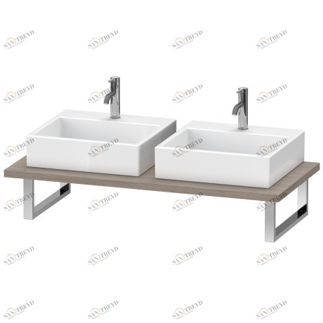 BR105C03131 Brioso Консоль для накладной и встраиваемой сверху раковины компакт Сосна серебристая, декор Duravit