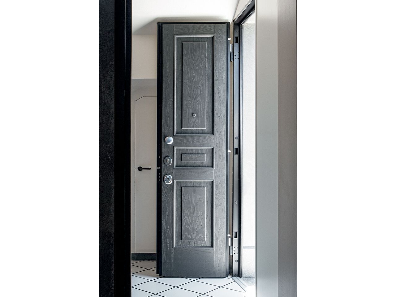 Бронированная входная дверь с открытыми петлями Oikos Evolution ARCH-00111490 - Вид №1