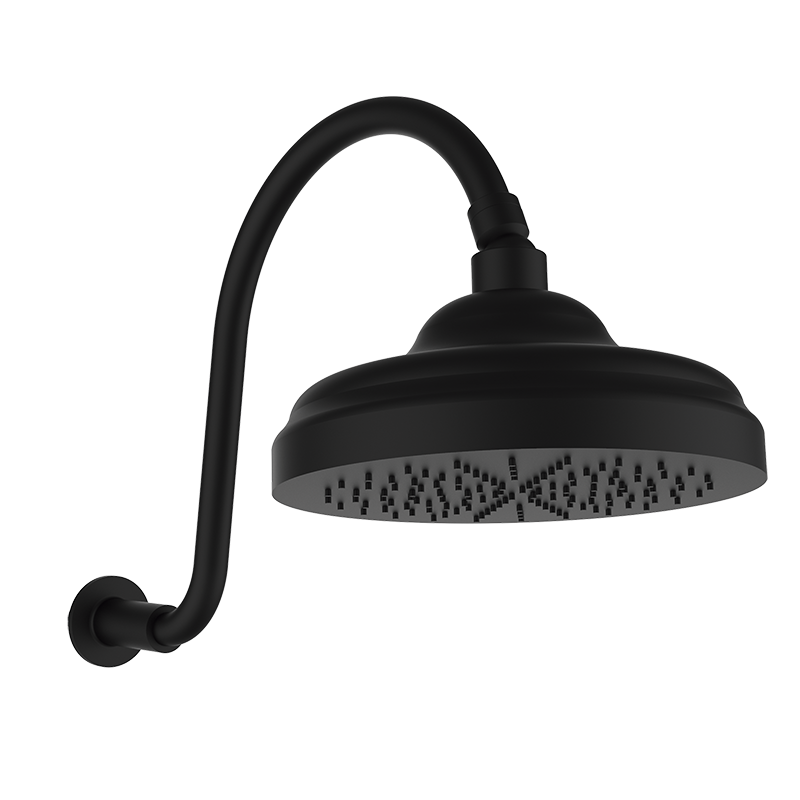 058294 PREMIUM 1866 + Изогнутый душ руки Черный GRB MIXERS 