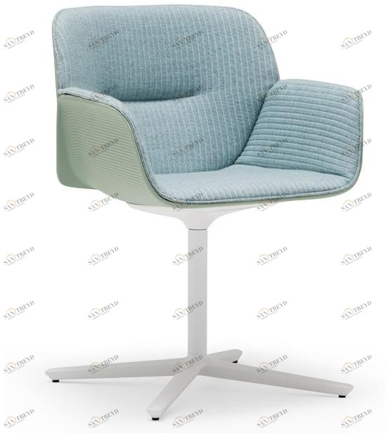 Andreu World Кресло вращающееся на 4 спицы с подлокотниками Nuez So2772