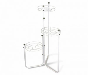 Подставка для цветов Kaskad 2 бело серая SHEFFILTON ПОДСТАВКИ ДЛЯ ЦВЕТОВ 014984 Белый;серый