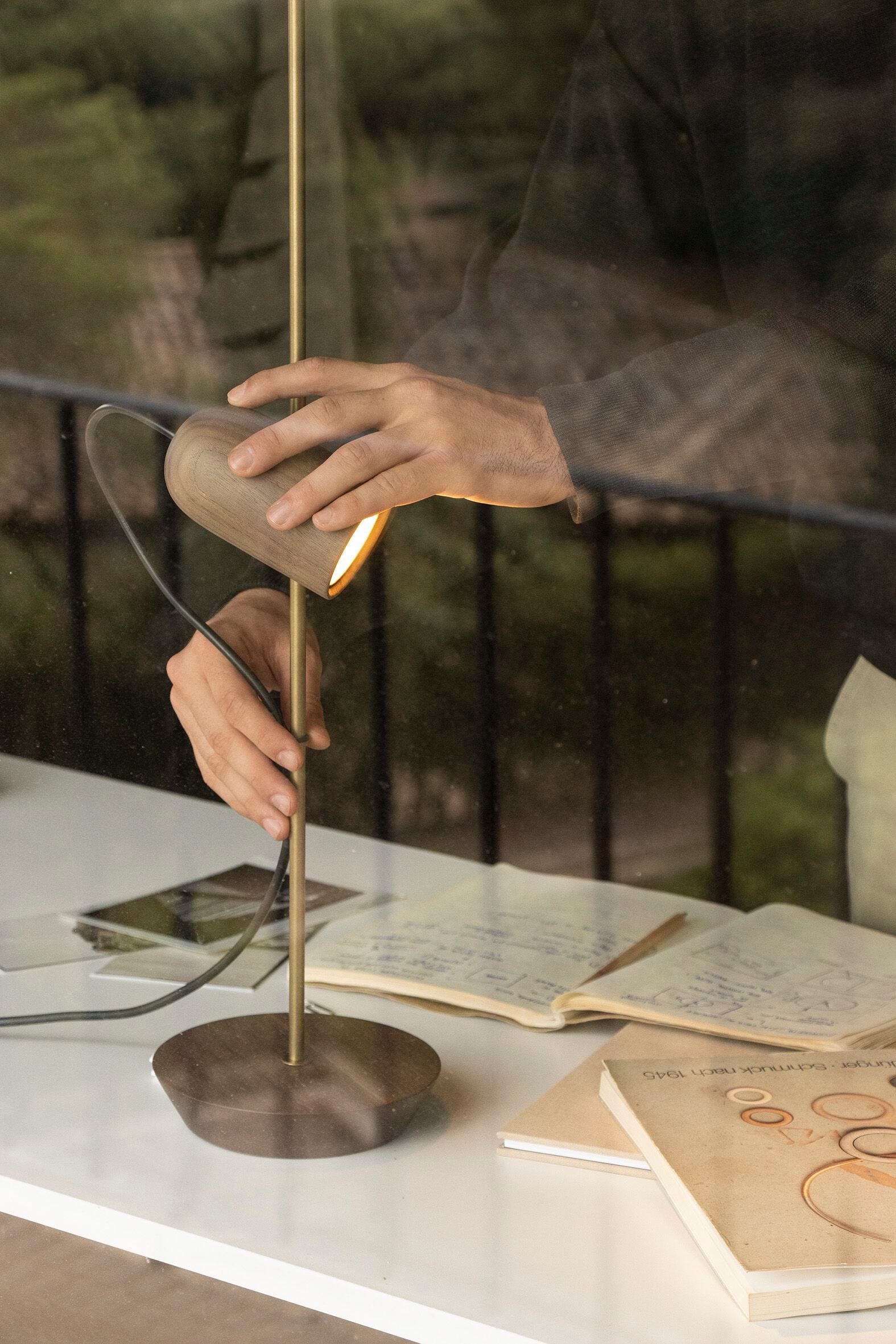 Грецкий орех регулируемая светодиодная настольная лампа NOMON Onfa ARCH-00042548 - Вид №7