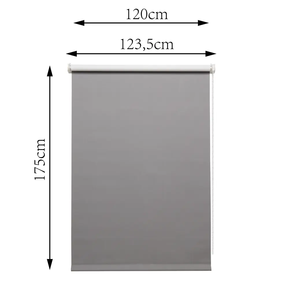Штора рулонная блэкаут Inspire Santos 120x175 см серая Granit 3 82688293 STLM-2003096 - Вид №11