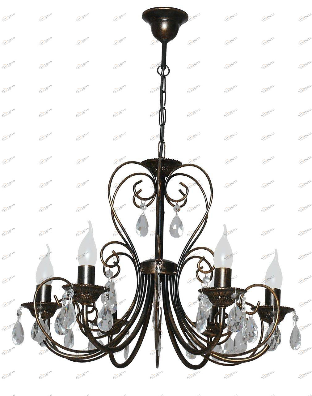 Люстра дизайнерская Dark коричневая 10056-6L SUPERNW СВЕЧИ 056824 Коричневый 