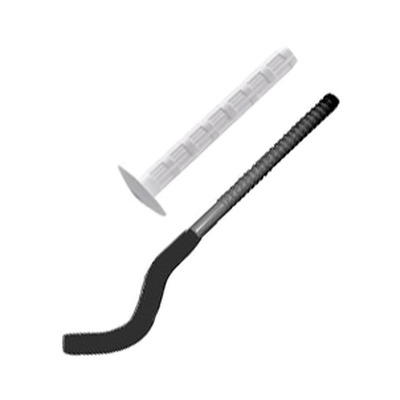 Комплект Royal Thermo из 2-х плоских кронштейнов с дюбелями 7,2х170мм, черных RT0601