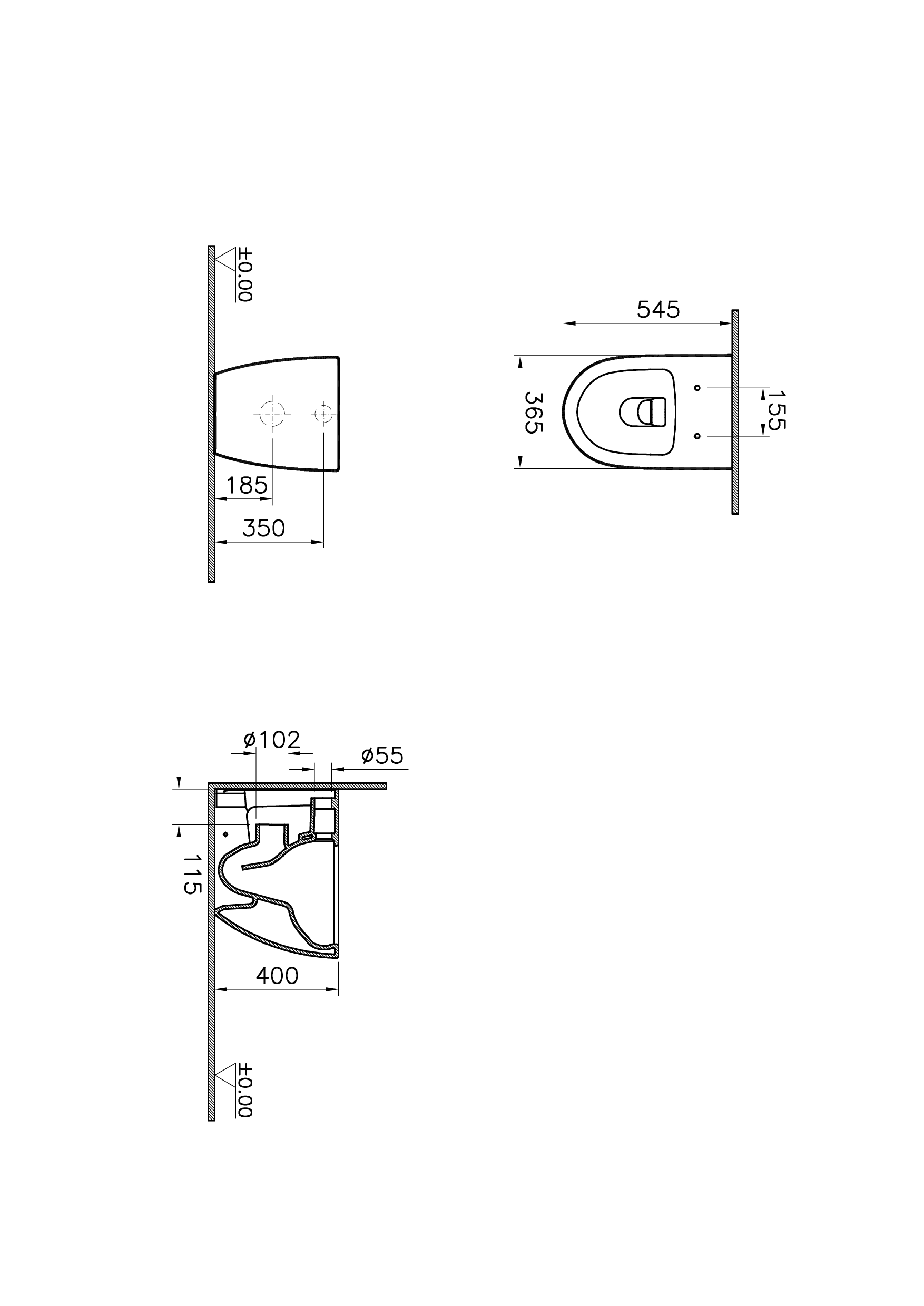 7985B003-0075 Биде Vitraglobal Sento - Вид №1