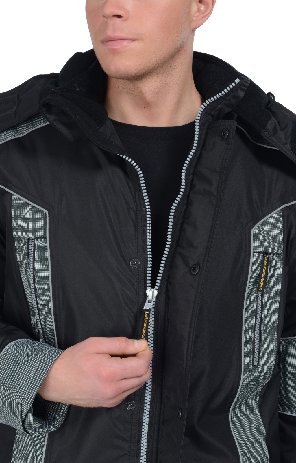 63111 Куртка "Ультра" зимняя черная  Зимняя спецодежда  размер 60-62/170-176  - Вид №13