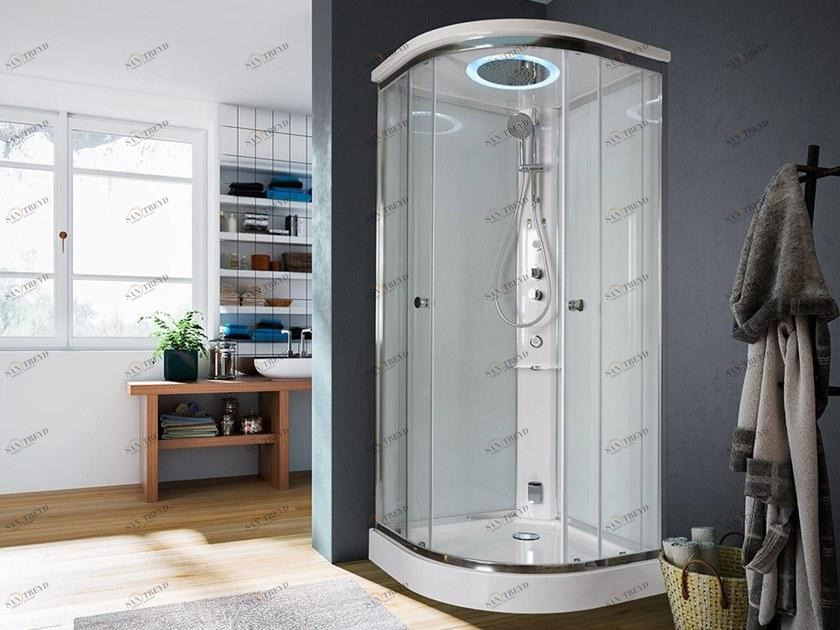 Glass1989 Полукруглая многофункциональная душевая кабина Home & spa rituals sun-id-1448150