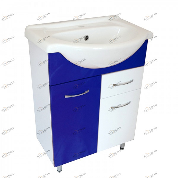 Тумба Роса 60 - Стиль синий с ящик. (К) 11618 VAKO 232324