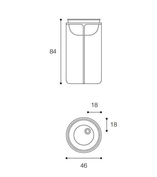 Отдельно стоящая раковина из Cristalplant® Falper Controstampo ARCH-00039553 - Вид №5